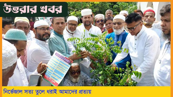 কাওলায় কফিল আহমেদের বৃক্ষরোপণ ও ৩১ দফার লিফলেট বিতরণ